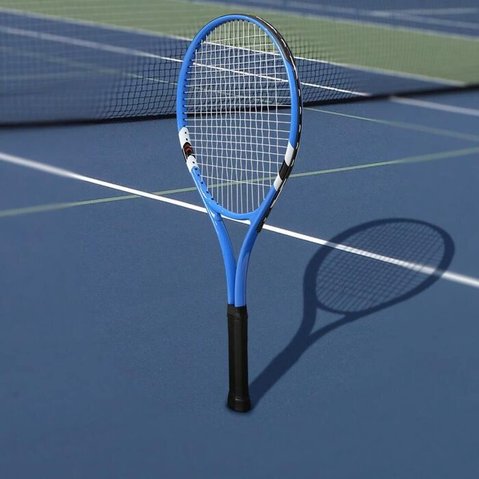 Beginner Tennis Racquet Set for 2 Players - Pre-Strung 27 Inch Adult Racquets with Balls, Overgrips & Carry Bag