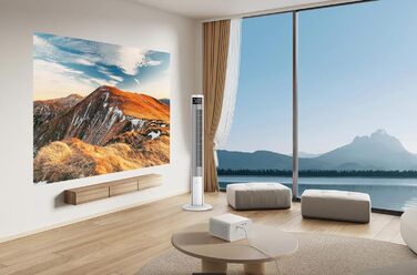 Вентилятор турецький Be Cool 121 см, 3 швидкості, осциляція, LED-дисплей, таймер 12год, іонізатор, пульт, білий, 45W