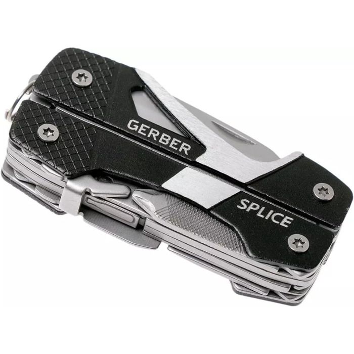 Мультитул Gerber Vise Pocket Tool з плоскогубцями, 10 функцій, з ножицями (8 інструментів), алюміній/нержавіюча сталь, чорний