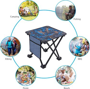 Складаний туристичний стільчик для риболовлі та відпочинку на природі - компактний, з сумкою