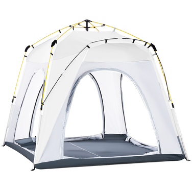 Outsunny Dome Tent for 4 People - Lightweight, Stable, Waterproof, UV 50+ Pop-Up Camping Tent with Hooked Door, Window, and Groundsheet. Family Tent with 1000mm Water Column. Tent for Camping, Travel, Trekking, Garden | Aosom