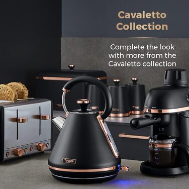 Cavaletto Brotkasten-Aufbewahrung T826130BLK: металевий хлібний контейнер, чорно-червоного кольору, 23 x 35 x 24 см