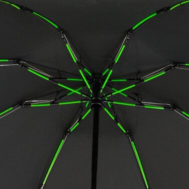 Чорно-зелений парасолька-тростина з великим куполом 106 см з фібергласу