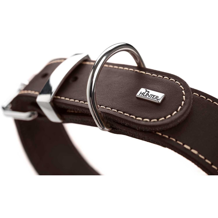 Нашийник для собак HUNTER AALBORG SPECIAL, шкіряний, міцний, комфортний (XS-S), темно-коричневий