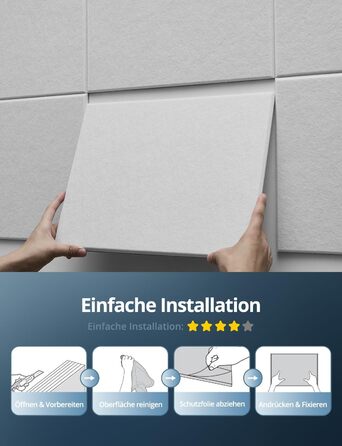 Акустичні панелі для звукоізоляції стін прямокутні, шумопоглинаючі панелі високої щільності з самоклейкою, чорні (30x40x0.9 см, 12 шт)