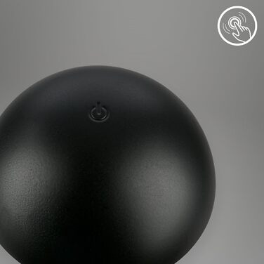 LED-лампа BRILONER настільна бездротова з сенсорним управлінням, диммуванням, теплим білим світлом, 28x16 см (Чорний)