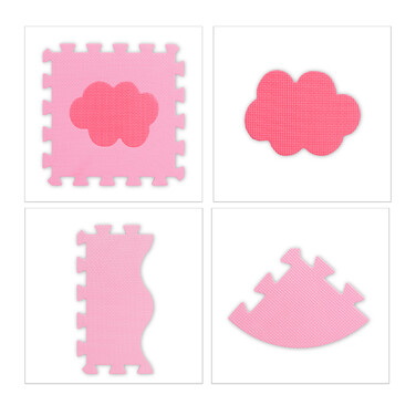 Relaxdays 34-piece puzzle playmat with border and designs