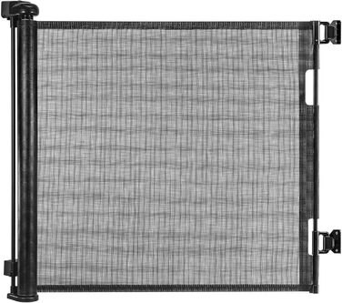 Захисне ворота на сходи для дітей та домашніх тварин, розсувні, до 55 см, 33 см заввишки, однією рукою, для дому та вулиці, білий (чорний)