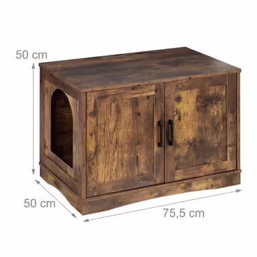 Relaxdays Cat Litter Box Cabinet XL