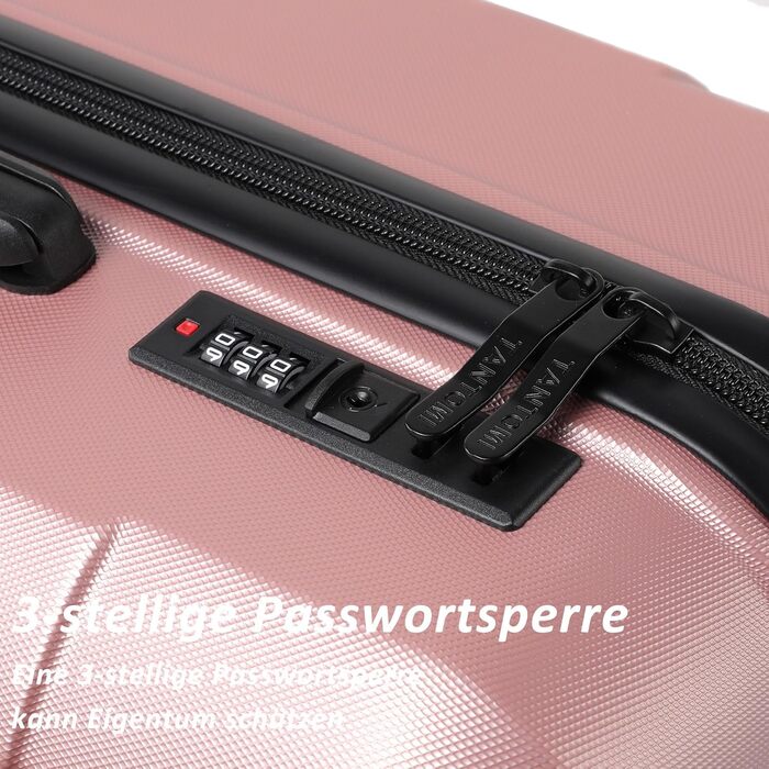 Чемодан ручної поклажі TANTOMI 20 дюймів, жорсткий корпус ABS+PC, телескопічна ручка, коліщатка, 3-цифровий замок, набір (M/L/XL), 41л, світло-темно зелений колір