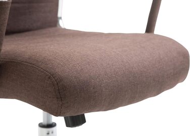 Офісне крісло Kolumbus з тканини: ергономічний крісло для начальника, комфорт для тривалої роботи, міцне та довговічне, підходить для геймінгу та home-office, колір: коричневий