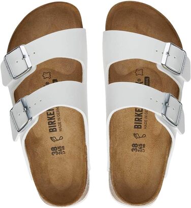 Босоніжки Birkenstock Arizona Birko-Flor білі, 36 EU (вузькі) - оригінальні німецькі шльопанці