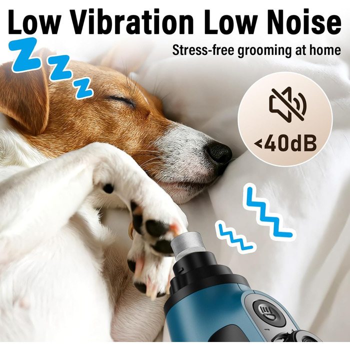 Шліфувальник кігтів для собак Casfuy Smarter Krallenschleifer – 6 режимів, LED-підсвітка, тихий, акумуляторний, для собак та котів