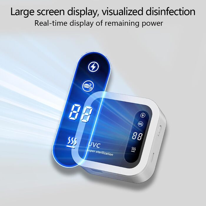 UV Toothbrush Sterilizer Toothbrush Sanitizer Holder, Drill-Free with Digital Display, Dual Mode, 99% Germ Elimination Rate