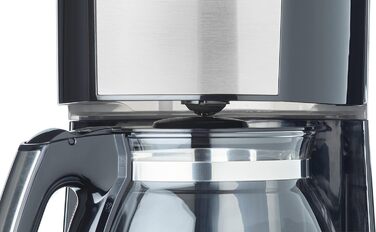 Кавомашина Melitta Enjoy Top з таймером, 10 чашок, чорний колір, скляна колба, функція Tropfstopp