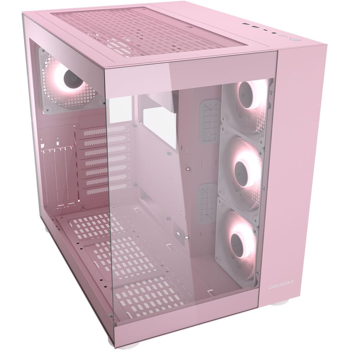 Корпус для ПК Cougar FV150 ARGB Midi-Tower, загартоване скло, рожевий