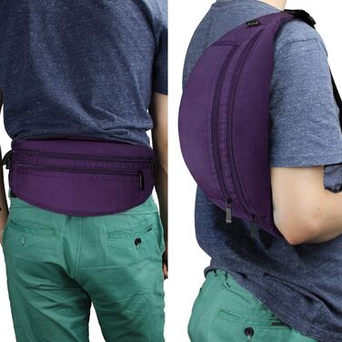 RYACO поясна сумка на пояс для жінок та чоловіків, стильна сумка для телефону, сумка для подорожей, походів, водонепроникна сумка на пояс для бігу, подорожей, спорту та активного відпочинку (фіолетовий)