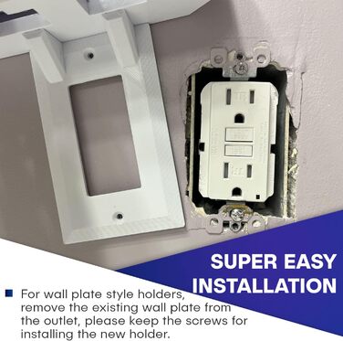 Electric Toothbrush Holder, Wall Mount, Oral-B, 2 Chargers, GFCI/Decora Single Standard Vertical
