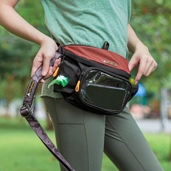 Пакет OllyDog Trailblazer для собак: поясна сумка для ласощів, кулька, диспенсер для відходів, водонепроникний, для прогулянок та тренувань, універсальний розмір (Cider)