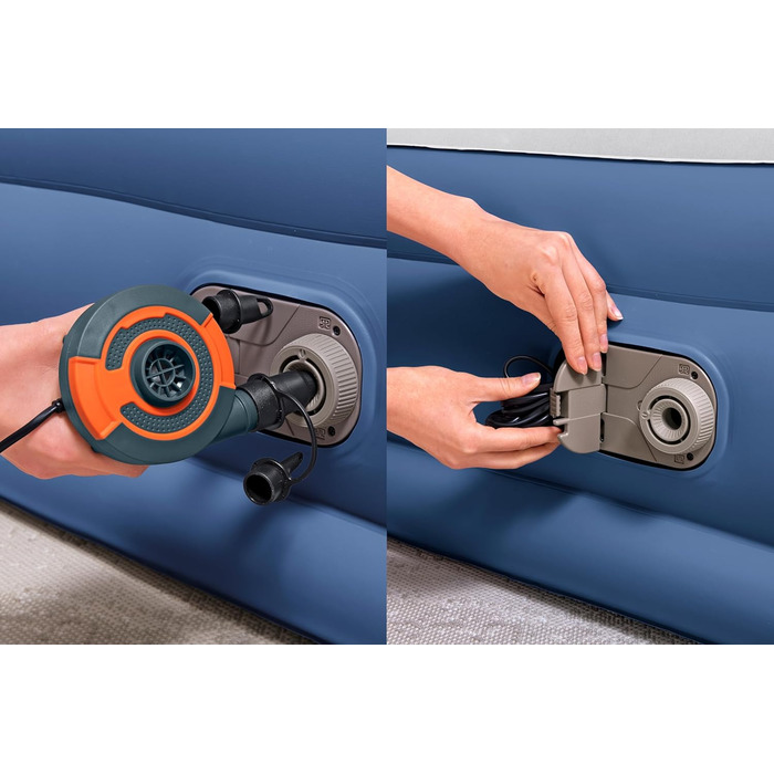 Надувний матрац Bestway TriTech Vento Double XL з електронасосом 203x152x46 см