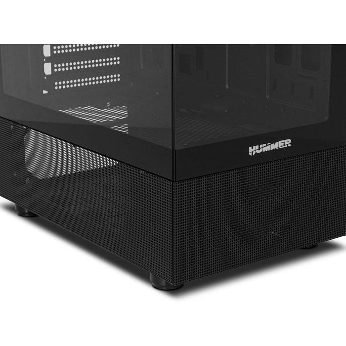 Корпус для ПК NOX Xtreme Products Hummer Vision Black – Mid-Tower ATX/Micro ATX з загартованим склом, підтримка 5 вентиляторів, USB 3.0