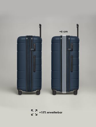 Набір валіз REDOLZ Essentials 11 Trolley Set 3-teilig Midnight Blue (56 см) – розширюваний