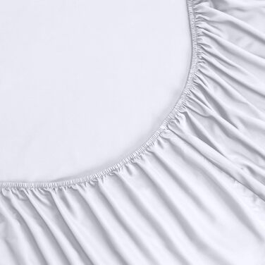 Utopia Bedding - 6-Piece Fitted Sheet Set - 180 x 200 cm - White - Brushed Microfiber Fitted Sheet - 35 cm Deep Pocket