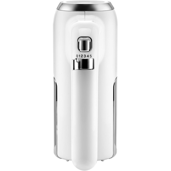 Ручний міксер Unold 78710 - міксер, білий, 450W, з нержавіючої сталі, без BPA, придатний для миття в посудомийній машині, 5 швидкостей, для збивання, перемішування, замішування тіста, кнопка викидання, для збивання вершків, тіста для тортів та хліба
