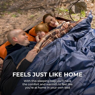 Сплячий мішок TETON Sports Mammoth Queen-Size, двомісний, синій, для кемпінгу, -6°C