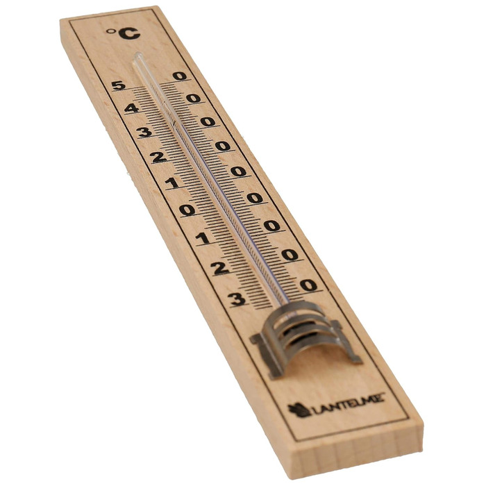 Lantelme 10-Piece Analog Room Thermometer Wood – Classic Thermometer for Indoor and Outdoor Use, Ideal as Kitchen, Bathroom, and Garden Thermometer, Eco-Friendly and Battery-Free