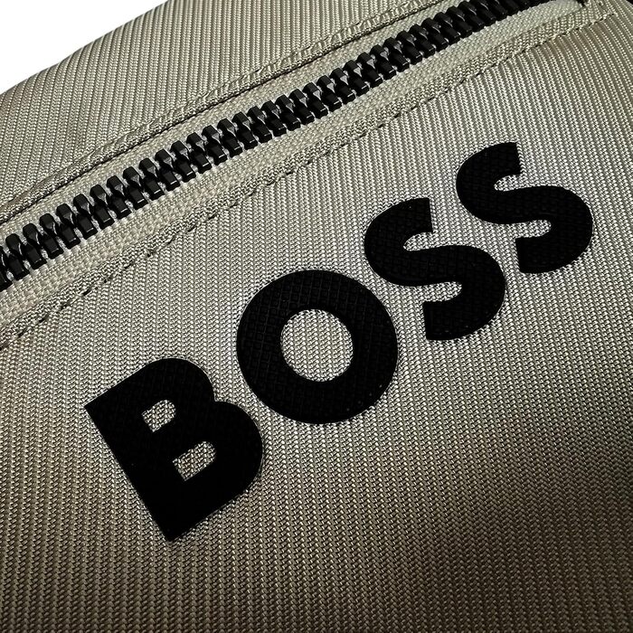Чоловіча сумка через плече BOSS Catch 3.0 з контрастним логотипом та ременем Signature (темно-бежевий)