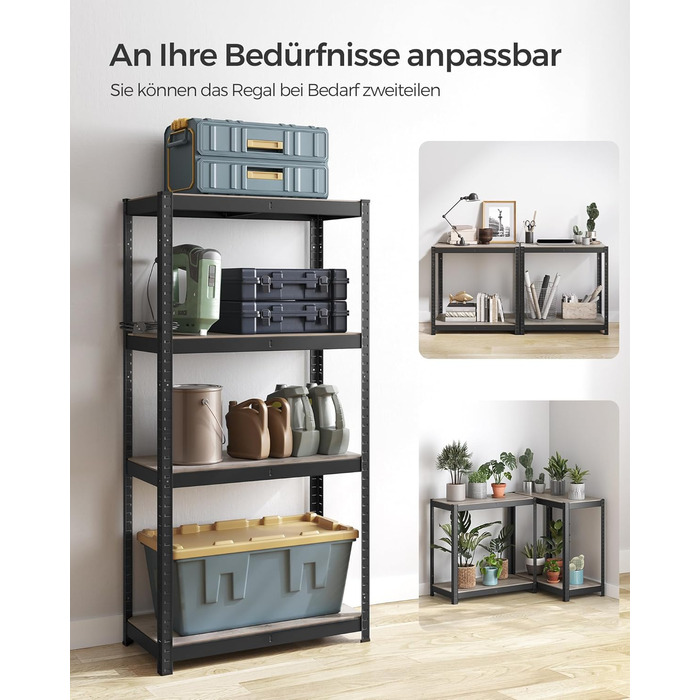 SONGMICS 4-Tier Adjustable Storage Shelf