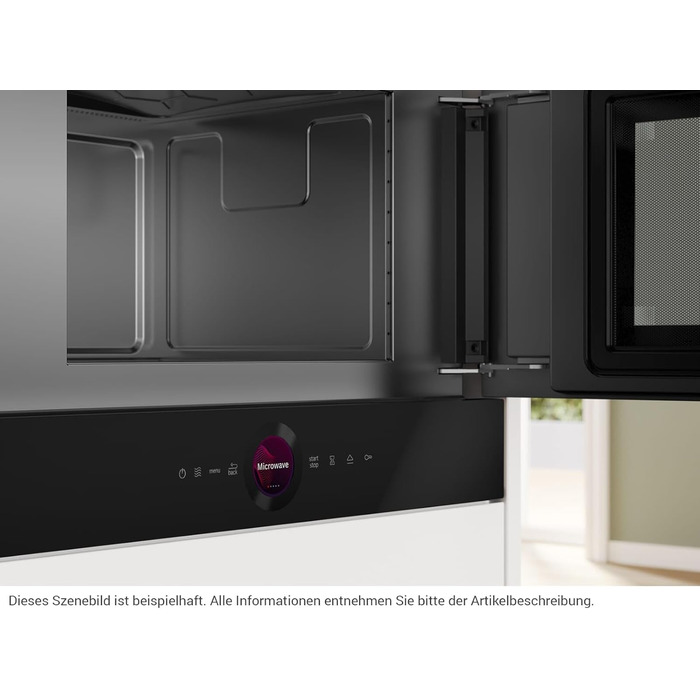 Вбудована мікрохвильова піч Bosch BFL524MS0 Serie 8, чорна, 60 см, 800 Вт