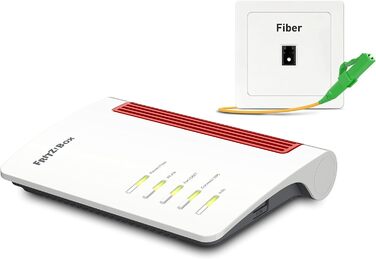 Роутер FRITZ!Box 5530 Fiber для підключення до оптоволоконного інтернету | Wi-Fi 6 (802.11ax), 2.5 Gigabit LAN, до 3 Gbit/s, сумісний з Німеччиною