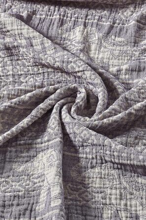 BOHORIA® Premium Muslin Throw Blanket 220x240cm Namaste | extra large | 100% Cotton | Throw for Sofa, Armchair & Bed | Cozy Blanket Sofa Blanket Wool Blanket Living Room Blanket (220 x 240 cm, Plum)