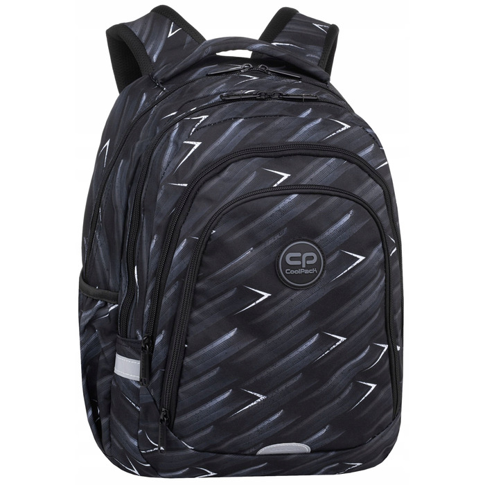 Багатовідсіковий шкільний рюкзак CoolPack, біло-чорний, 28 л