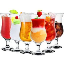 Набір склянок для коктейлів 6 шт. 460 мл - прозорі склянки для айс-кафе, молочних коктейлів та лонгдрінків - ідеально для пива, десертів та коктейлів