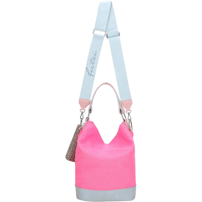 Сумка жіноча Fritzi Izzy Olga Canvas Hobo (бавовна) через плече, міська, пляжна, веганська, з чохлом для окулярів, 37x27x17 см, чорний/рожевий/помаранчевий/зелений/блакитний/рожевий/ліловий/м'ятний/бежевий/неоновий рожевий