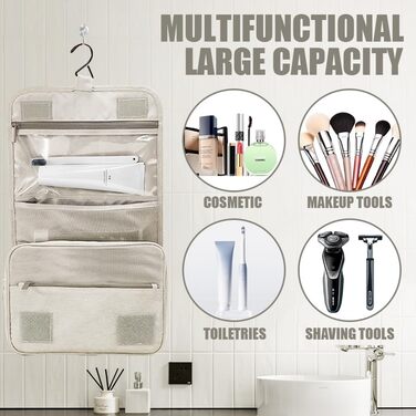 Кришталева сумка-органайзер для косметики та туалетних аксесуарів Beige (Бежевий)