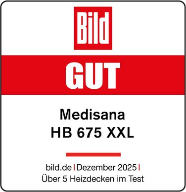 Електрична ковдра Medisana HB 675 Kuschelheizdecke XXL: тепла та затишна, 200x150 см, 4 режими, автовимкнення, сіра/темно-сіра