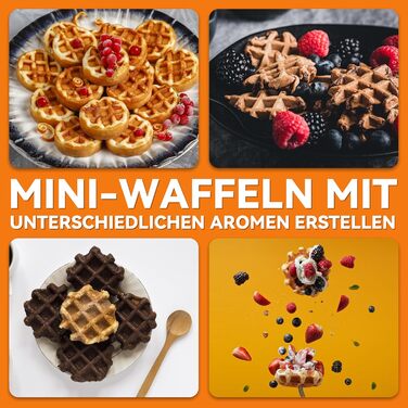 Міні вафельниця Baker's Friend Multi Mini - круглі вафлі 11x5.5 см, для сніданку, бранчу, вечірок, з EU вилкою