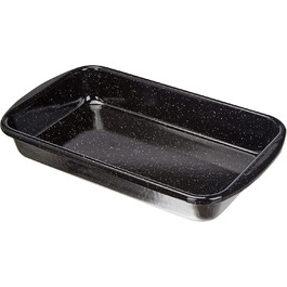 Форма для запікання Riess CLASSIC 36×21,2×5,5 см, емальована, чорна, для духовки та індукції
