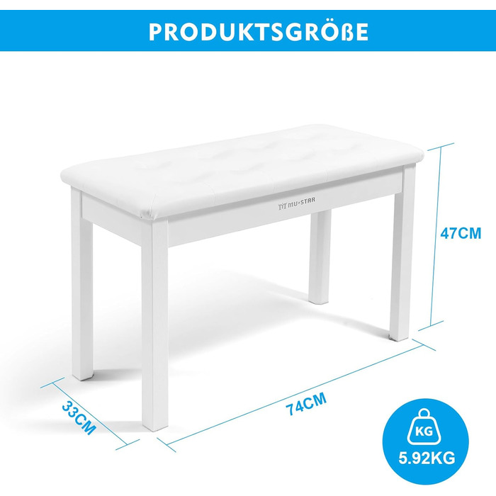 Електронне піаніно MUSTAR 88 клавіш з табуретом, цифрове піаніно, електричне піаніно з підставкою, 3 педалі, 2 роз'єми для навушників, LCD-дисплей, USB/MIDI, піаніно для початківців, чорний колір