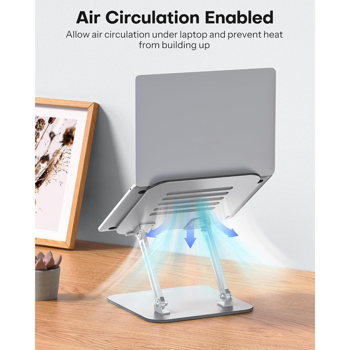 Підставка для ноутбука OMOTON LA11, регульована висота, складна, з вентиляцією, для MacBook Air Pro та ноутбуків 10-17.2