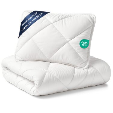 Ковдра постільна Amazinggirl 135x200 см – тепла, дихаюча, для алергіків, сертифікат Oeko-Tex, комплект (135x100 + 60x40 см)