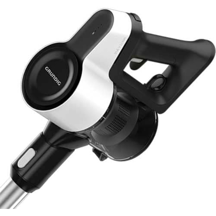 GRUNDIG VCP 4130 Бездротовий акумуляторний пилосос 2-в-1, білий/чорний