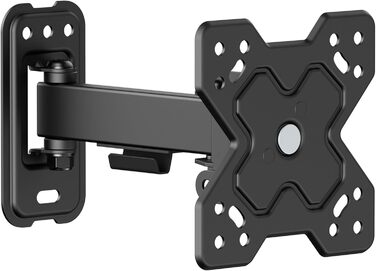 Кріплення для телевізора PureMounts - настінний кронштейн, нахильний та поворотний, VESA 200x200 мм, для телевізорів та моніторів до 30 кг, чорний (без шарнірного кріплення, 13-32 дюйми)