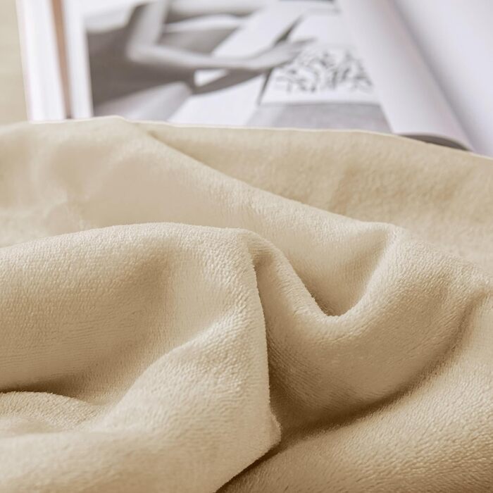 Плед Mixibaby для дому, теплий та м'який, 150 x 200 см, колір: натуральний