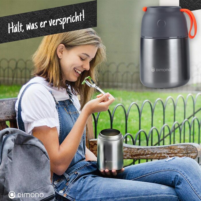 Ланч-бокс Dimono® з нержавіючої сталі (500 мл) - контейнер для їжі на виніс