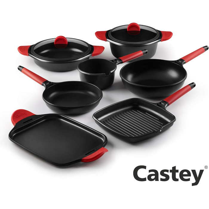 CASTEY IP45 Grill Pans, Aluminium, 45 cm, Black